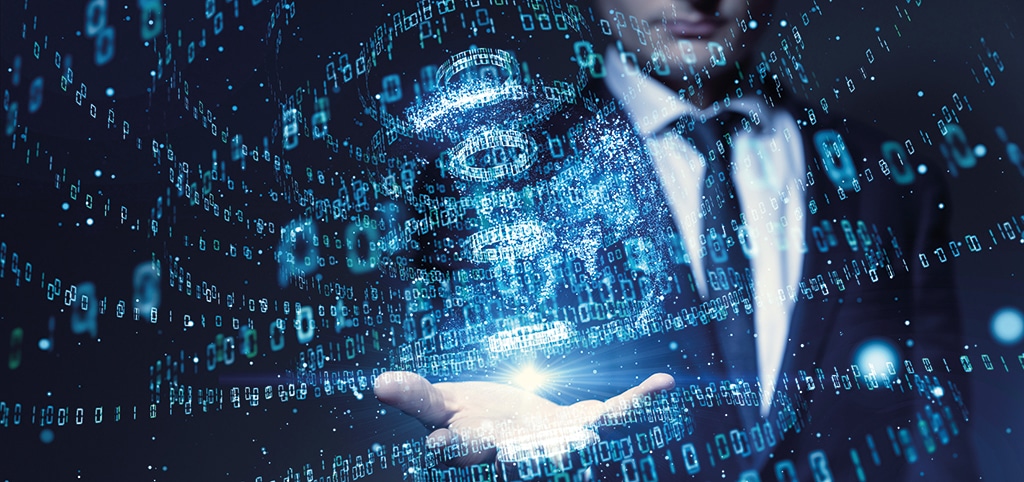 Digital binary code concept.