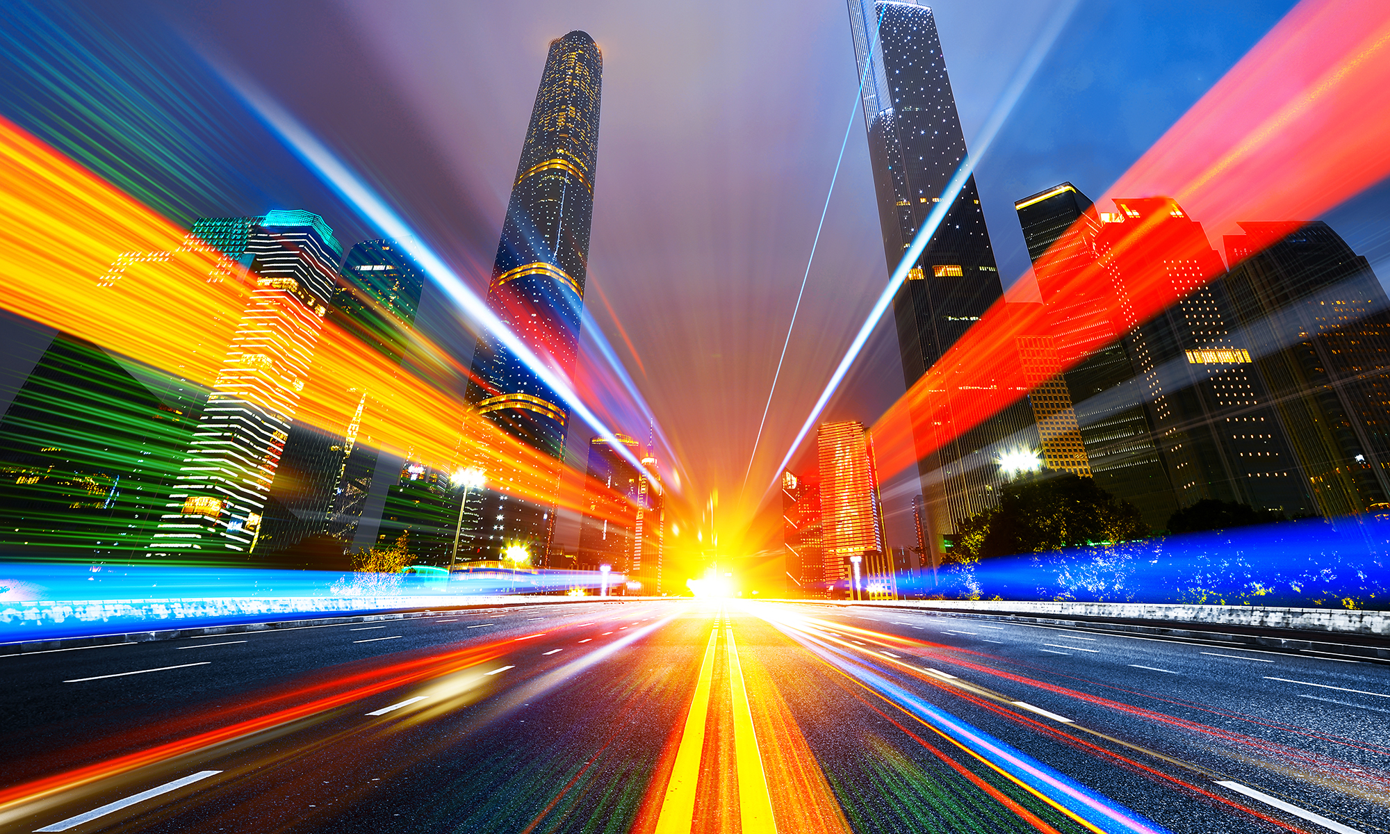 Motion speed effect with City Night