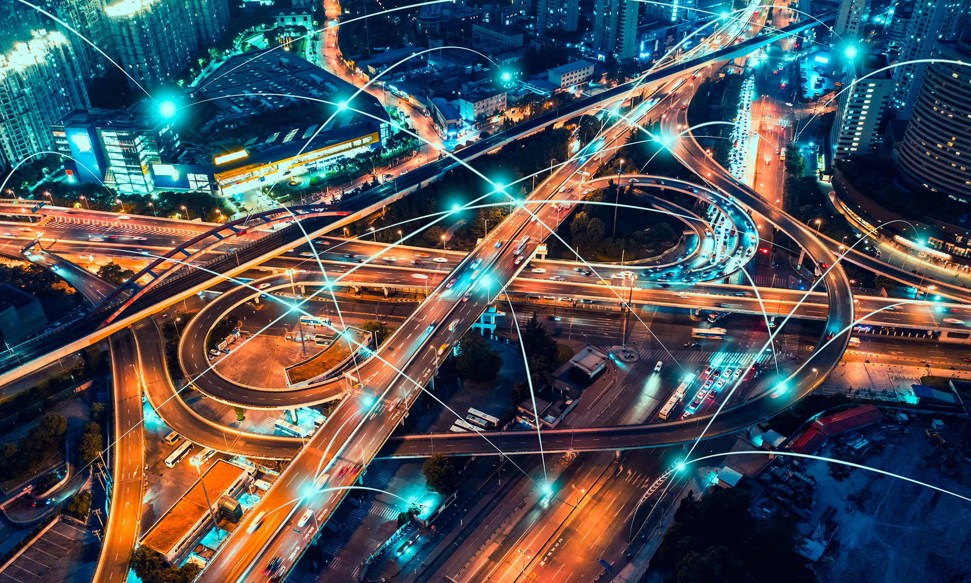 Network of transportation concept