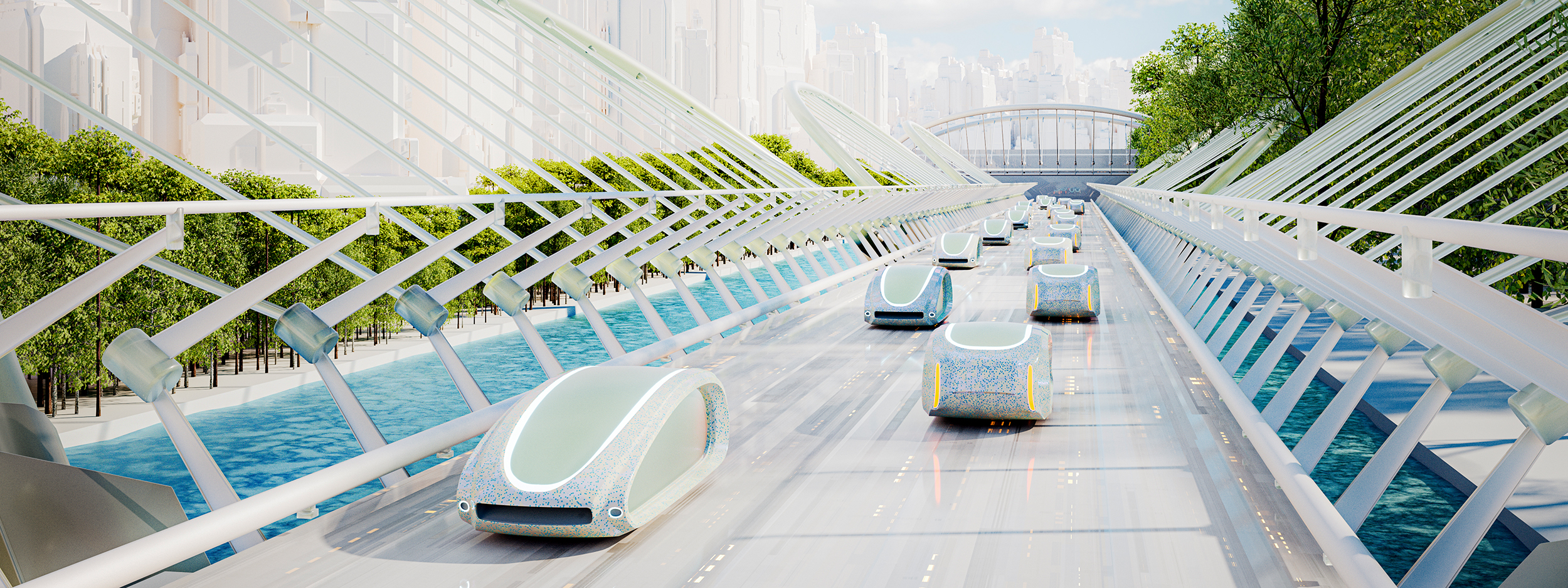 Futuristic green energy autonomous traffic