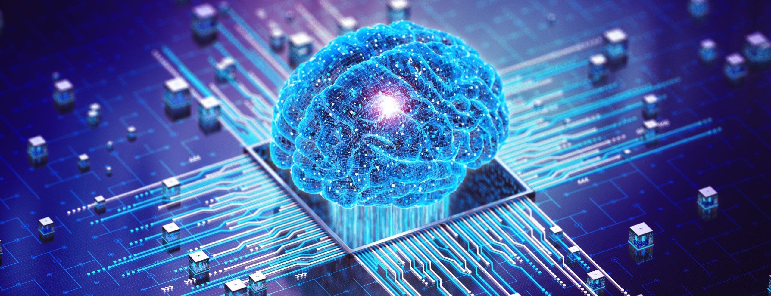 Digital Mind. Brain Artificial Intelligence Concept